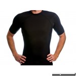 Beach Depot Men's Rash Guard | Short Sleeve SPF 50+ Swim Shirt | Made in USA Black B000VZQUZ8